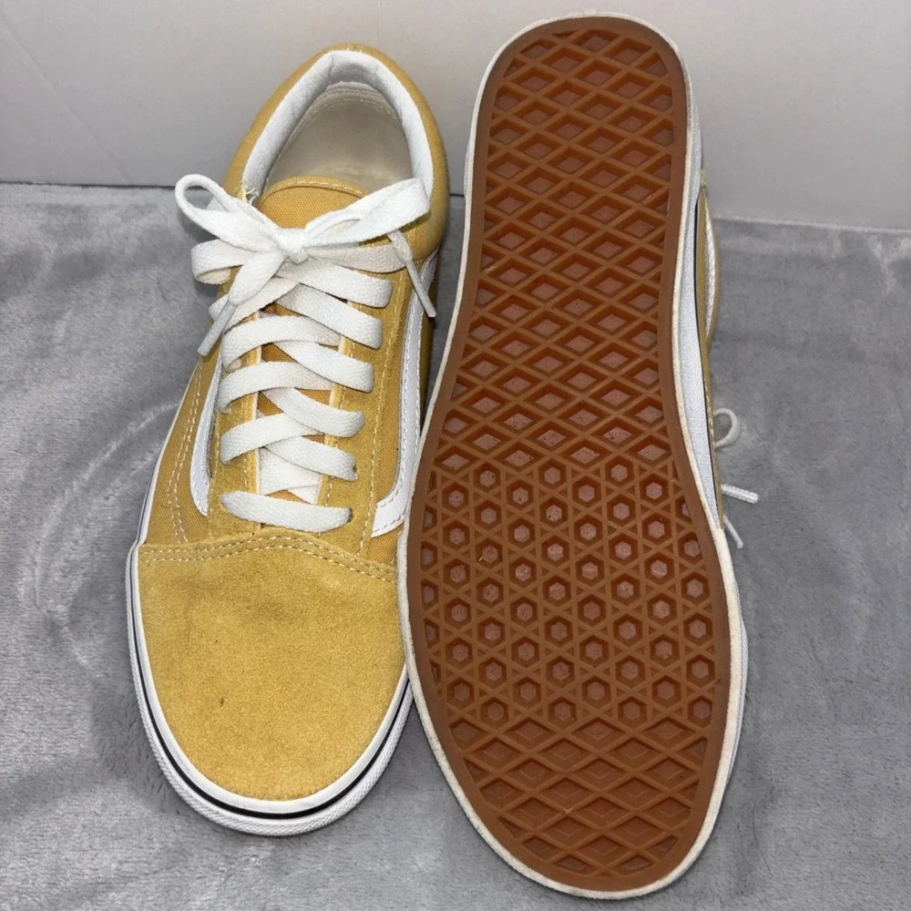 VANS Old Skool Off The Wall Yellow Suede Sneakers M Size 6 W Size 7 1/2